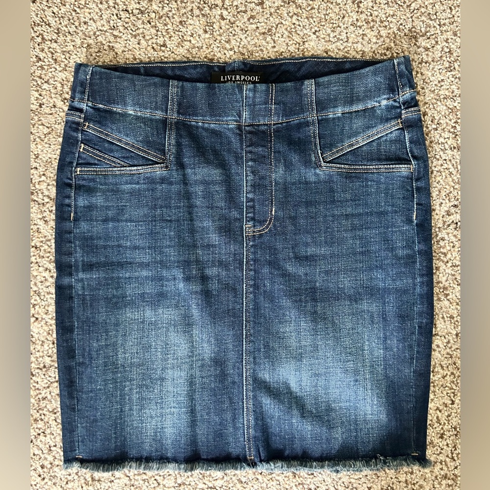 Liverpool Blue Denim Skirt